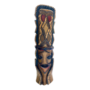 Vintage Hand-Carved African Wall Mask