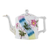 Charming Antique Teapot With Hand-Painted Floral Design For Sale