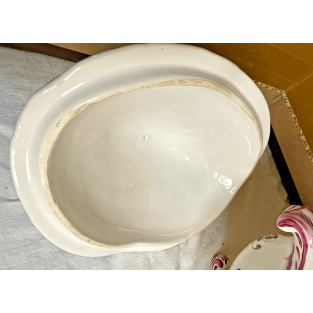Vintage Handpainted French Old Strassbourg Style Faience Vegetable Tureen For Sale - Image 9 of 9