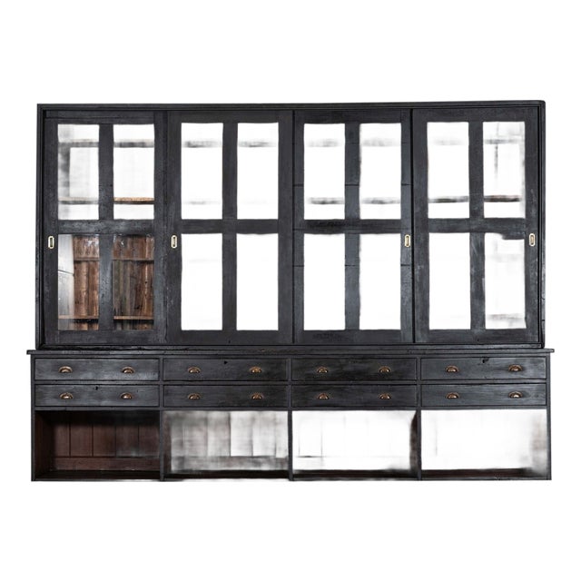 19th Century English Pine Haberdashery Cabinet For Sale