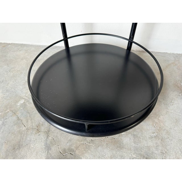 1980s Italian Postmodern Bonaldo Casa Two - Tier Rolling Side Tables - A Pair/ Sold For Sale - Image 5 of 12