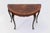 Brown Vintage George III Style Walnut Demi-Lune Folding Game Table, England, 1950s For Sale - Image 8 of 12