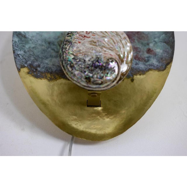 Metal Paua Model Wall Lights For Sale - Image 7 of 9