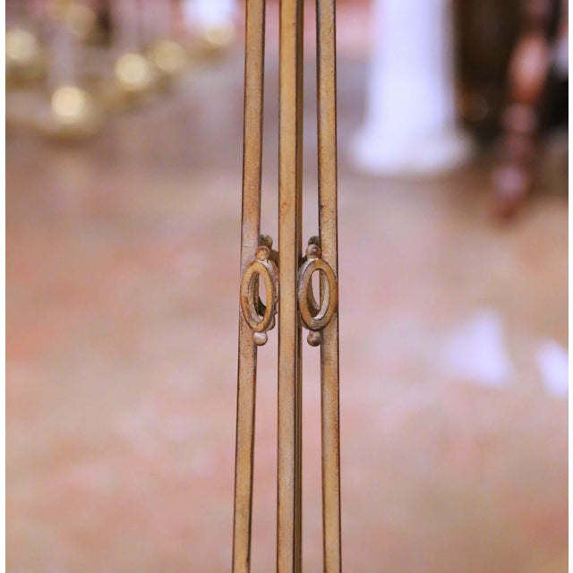 Mid-Century French Louis XV Forged Wrought Iron Floor Lamp For Sale - Image 9 of 9