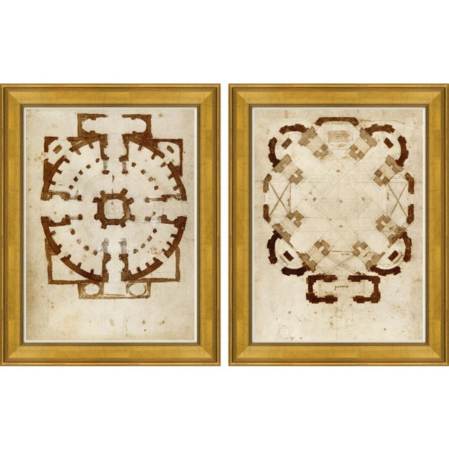 David Phoenix Tratteggiare I & II Diptych Framed Art Prints - Set of 2 by David Phoenix For Sale - Image 4 of 4