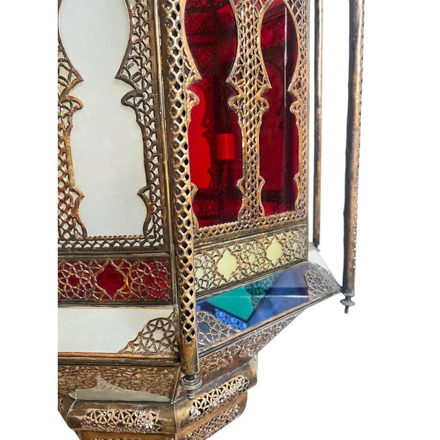 Vintage Large Moroccan Kasbah Pendant Light For Sale In Los Angeles - Image 6 of 10