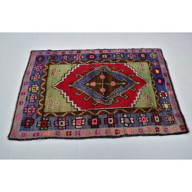 Textile Wool on Wool Vintage Home Decor Rug For Sale - Image 7 of 10