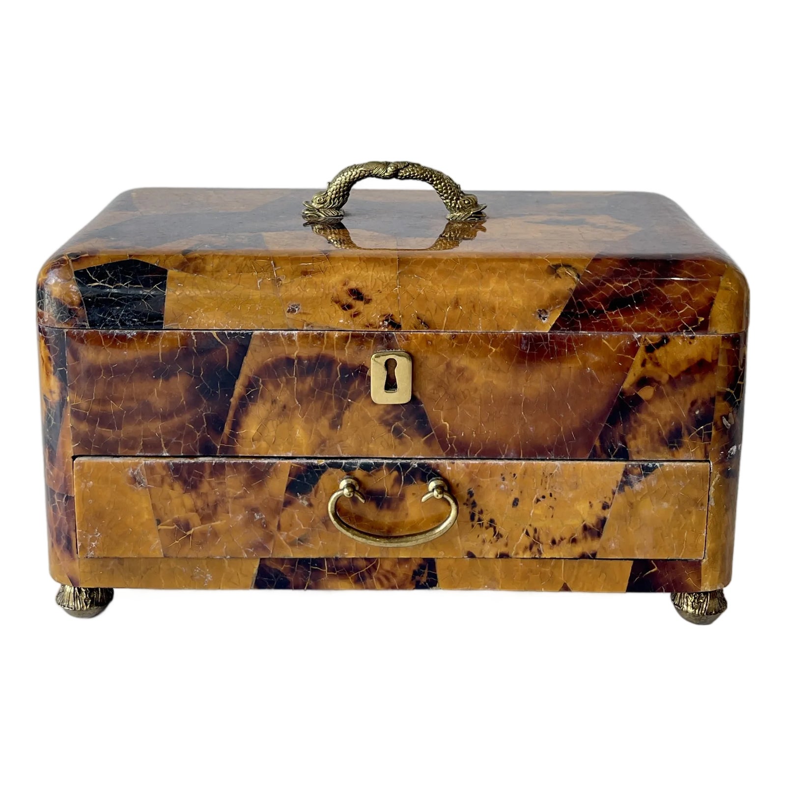 Large Tessellated Pen-Shell Jewelry Box, 1970s, Attributed to Maitland ...