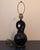 Black Vintage Sculptural Black & Gold Ceramic Lamps, Companion Pair, Mid-Century Atomic Era For Sale - Image 8 of 10