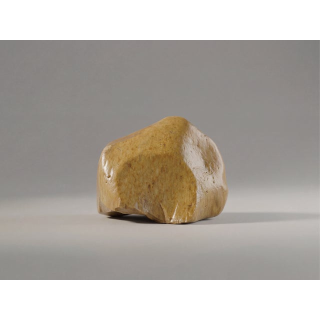 Sculptural Crystal Vase With Natural Stone Base – One of a Kind Coffee Table Art For Sale - Image 4 of 6