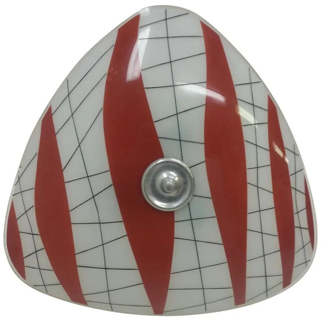 Metal Mid-Century Glass Pendant from Napako, 1960s For Sale - Image 7 of 7