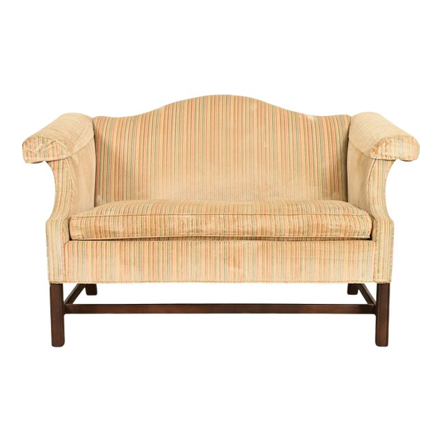 Ethan Allen Chippendale Camelback Loveseat or Sofa For Sale