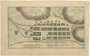Antique Plan of the City of Paita in Peru by Anson, 1749