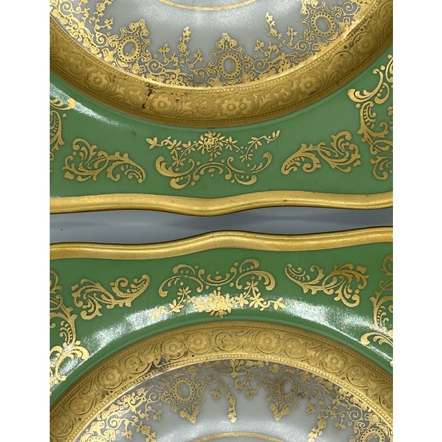 Mint Antique Square Side Plates by H&c Selb Bavaria for Edgerton, Circa 1900 - Set of 6 For Sale - Image 8 of 11