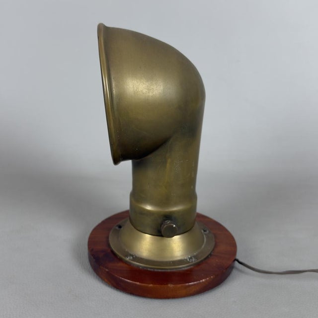 Naval Table Lamp in Windsock Brass For Sale - Image 4 of 13