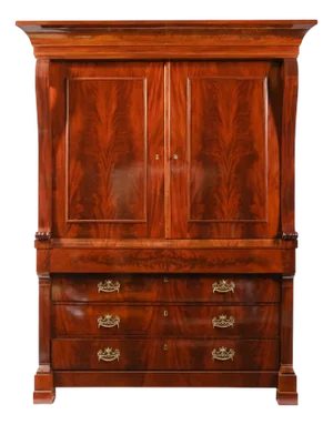 Empire Top Cabinet in Mahogany, Netherlands, 1800s