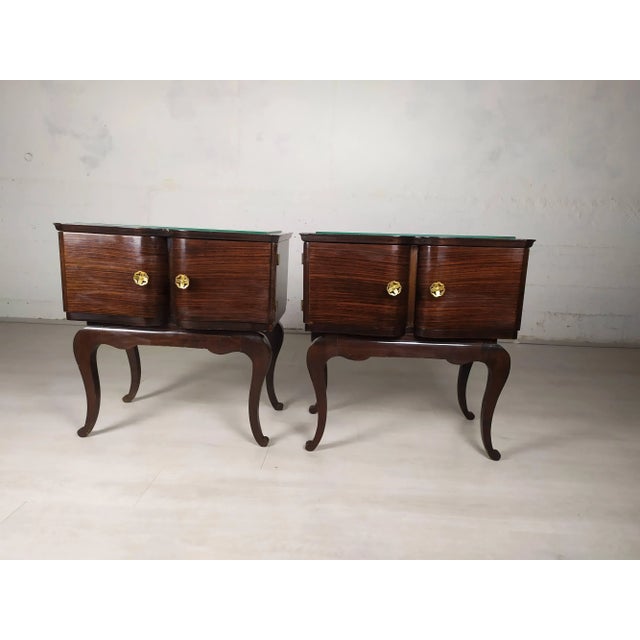 Mid-Century Modern Chippendale Side Tables or Nightstands, 1940s, Set of 2 For Sale - Image 3 of 18