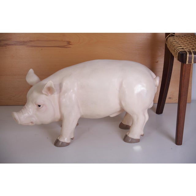 Plastic Vintage Large Butcher's Pig Shop Display, Former Czechoslovakia, 1980s For Sale - Image 7 of 12