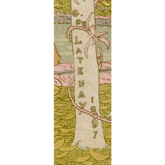 Late 19th Century Gaston de Latenay, Le Parc, 1897, Lithograph on Paper For Sale - Image 5 of 10