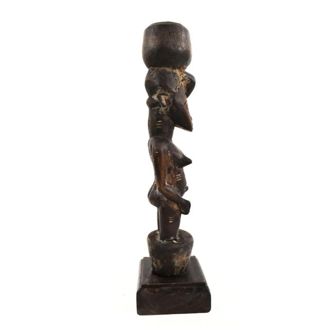 Early 20th Century Early 20th Century Senufo Pounder Miniature Figure 13.5 Inch Côte D'ivoire For Sale - Image 5 of 6