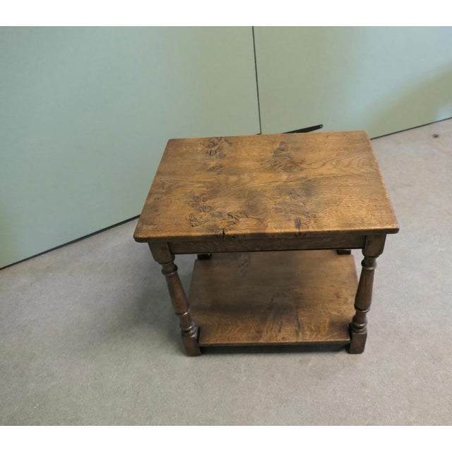 Wood Elm Joint Table with Undertier For Sale - Image 7 of 8
