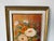 1980s Vintage J. Romero Floral Still Life Oil on Artist Board Painting, Gold Wood Framed For Sale - Image 12 of 13