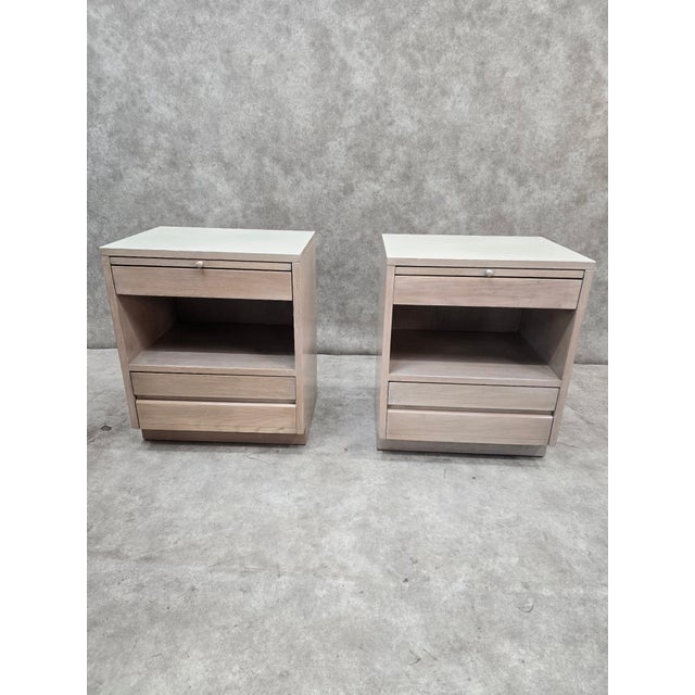 Wood Mid Century Modern Driftwood Nightstand by Sligh Furniture - Pair For Sale - Image 7 of 11