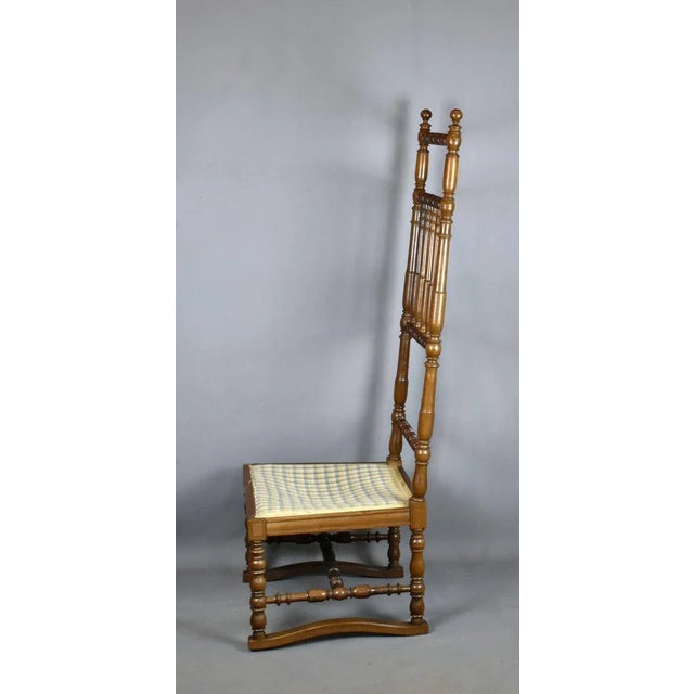 Antique French Walnut Bobbin-Turned Nursing Chair or Side Chair For Sale - Image 5 of 12