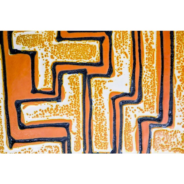 Mid-Century Modern Modern Scandinavian Geometric Ceramic Wall Decoration, 1970s For Sale - Image 3 of 6