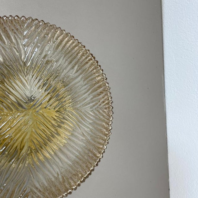 Amber Textured Wall Light by Helena Tynell from Glashütte Limburg, 1960s For Sale - Image 9 of 18