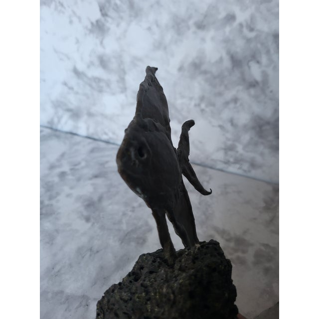 Metal Mid-Century Modern 1960s Bronze Fish Sculpture For Sale - Image 7 of 12