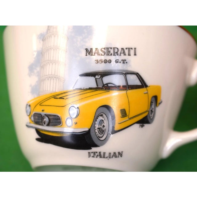 Mid 20th Century Abercrombie & Fitch X Maserati 3500 g.t. Picard China Cup & Saucer For Sale - Image 5 of 6