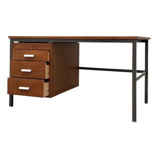 Danish Freestanding Teak Desk For Sale