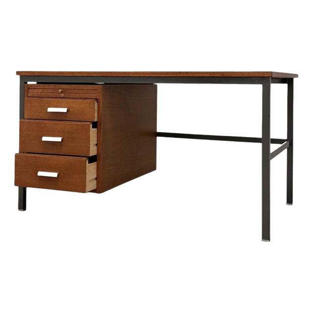 Danish Freestanding Teak Desk For Sale