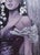 Figurative Iryna Dobrovinska Violet Stranger — Original Acrylic Painting on Canvas — Figurative Art Woman For Sale - Image 3 of 6