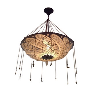 Fortuny Venetian Studium Silk Pendant Light For Sale
