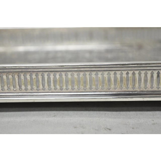 Antique Wilcox Victorian Engraved Narrow Silver Plated Trinket Dish "B" Monogram For Sale - Image 12 of 16