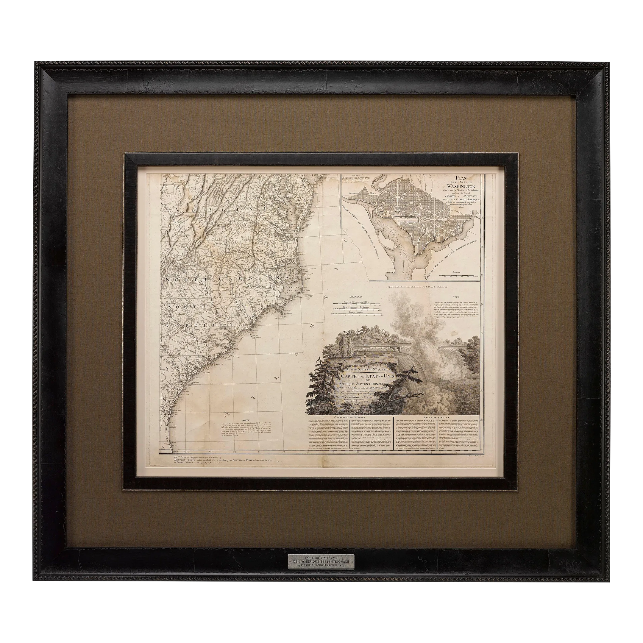 1812 quot United States of Nth America - 1812 United States Of Nth America Carte Des Etats Unis De Lamerique Septentrionale Two Sheet Map By Tardieu 5420