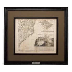 1812 "United States of Nth America -- Carte Des Etats-Unis De l'Amerique Septentrionale" Two-Sheet Map by Tardieu