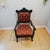 Charming vintage-style wooden glider rocking chair with an elegant carved crest rail and gently scrolled arms. Upholstered...