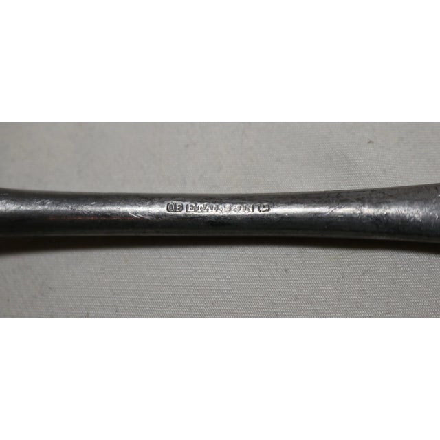 Large Rare Set 3 Antique 18th Century German Solid Heavy Cast Pewter Spoon 1700s For Sale - Image 4 of 6