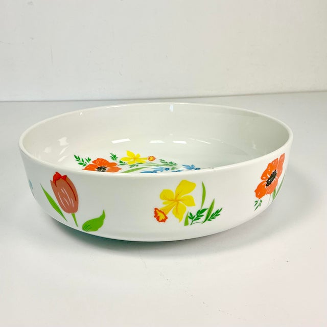 Heinrich & Co. 1980s Vintage Heinrich & Co German Boho Chic Hollywood Regency Flora Serving Bowl For Sale - Image 4 of 8