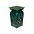 Ceramic Clay Green Square Tall Pedestal Table Bats Dragons Stand For Sale - Image 10 of 11