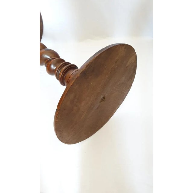 17th Century Walnut Side Table with Light Holder, France, 1660s For Sale - Image 6 of 11