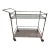 Mid 20th Century Polished Chrome Bar Cart With Faux Bamboo Design For Sale