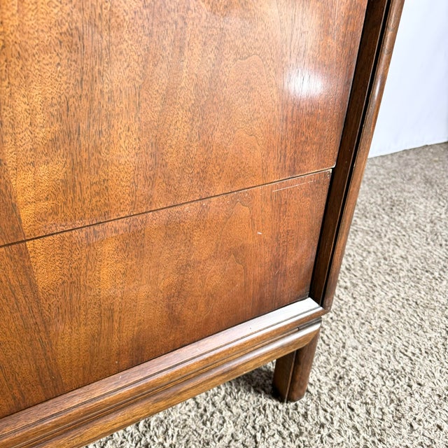 Mid 20th Century Mid Century Modern Burl Wood Highboy Dresser by Thomasville For Sale - Image 5 of 12