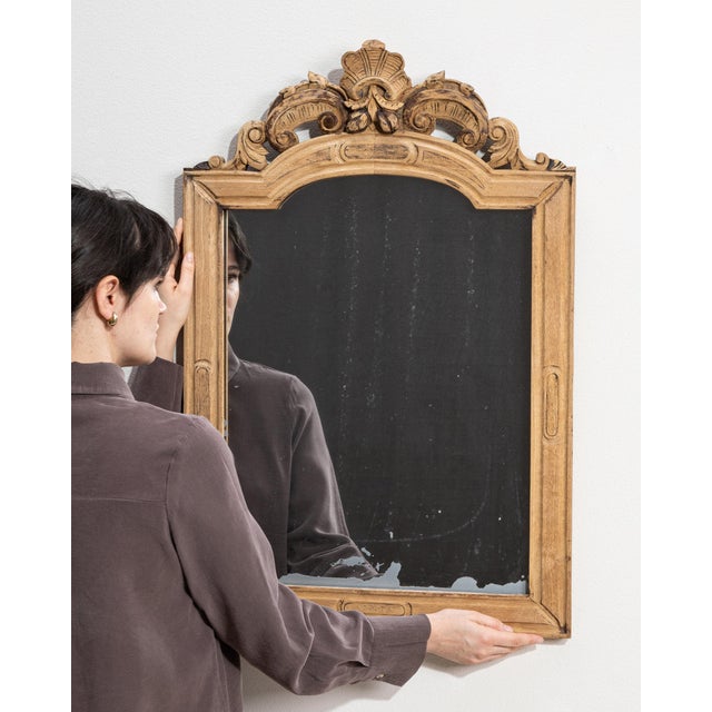 19th Century France Tan Wood Mirror For Sale In Greensboro - Image 6 of 10