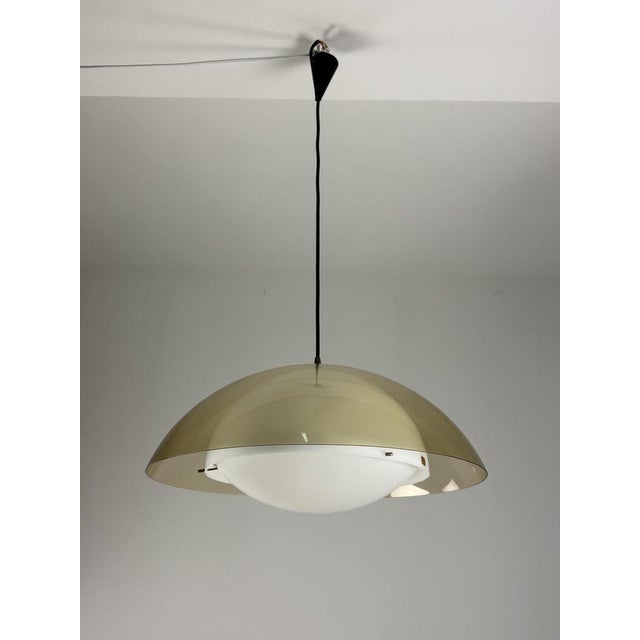 1970s Large Space Age UFO Pendant Lamp from Stil-Luce, 1970s For Sale - Image 5 of 9