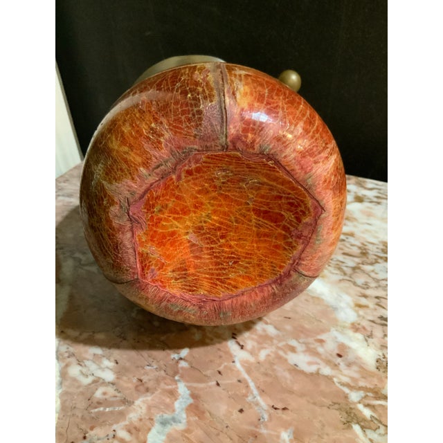 Rare Vintage Barware - Early 20th Century Vintage Aldo Tura Genuine Lacquered Goatskin Ice Bucket - Antique Barware - Collector Piece For Sale In New Orleans - Image 6 of 11