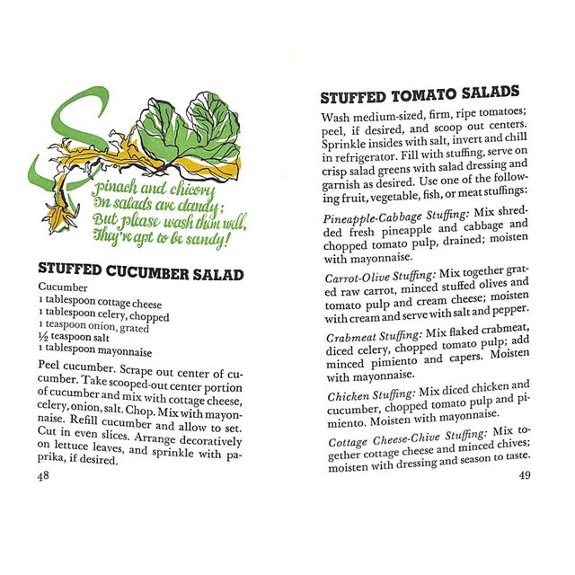 Paper "The Abc of Salads" 1958 For Sale - Image 7 of 8